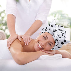Reusable Stylish Waterproof Shower Hair Bow Bath Caps