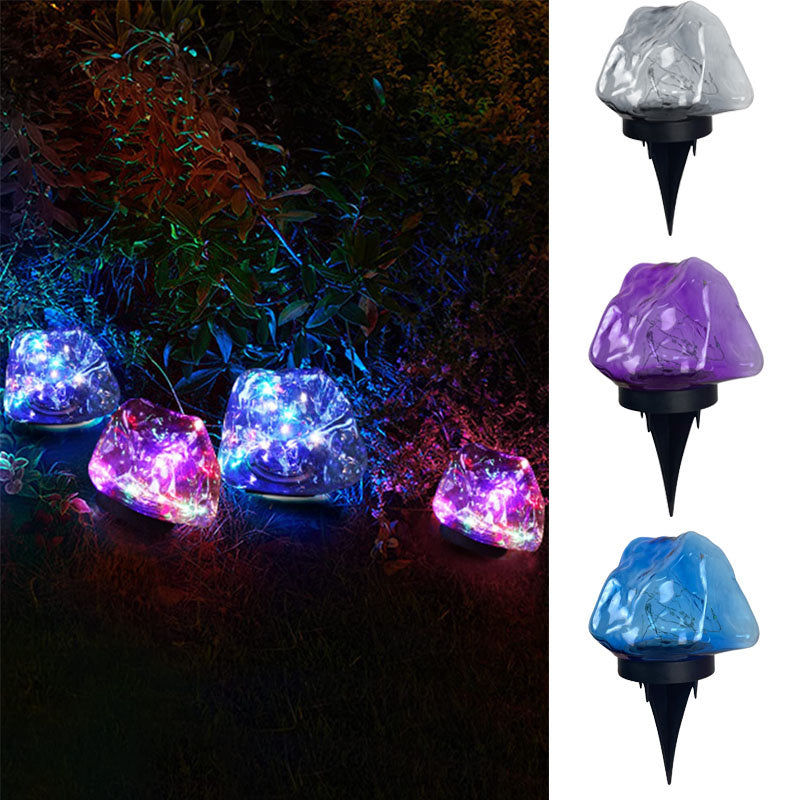 Outdoor Solar Colorful Waterproof Simulation Stone Landscape Lights