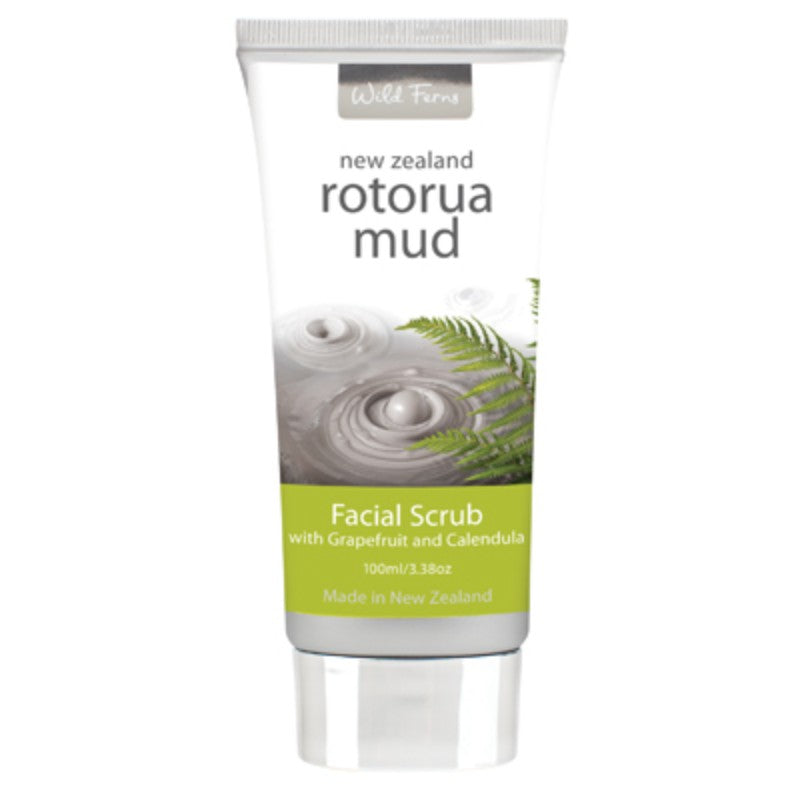Parrs Wild Ferns Rotorua Mud Facial Scrub with Grapefruit & Calendula 100mL