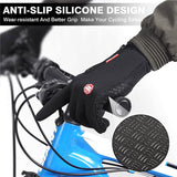 Anti-slip Thermal Touch Screen Zipper Gloves Mittens Winter Windproof Waterproof